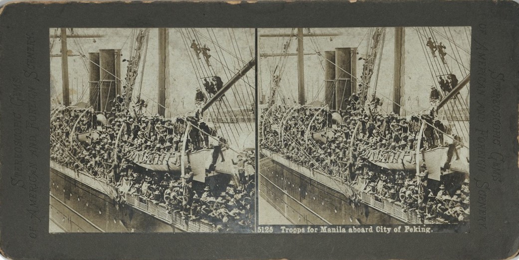 Troops for Manila aboard City of Peking.